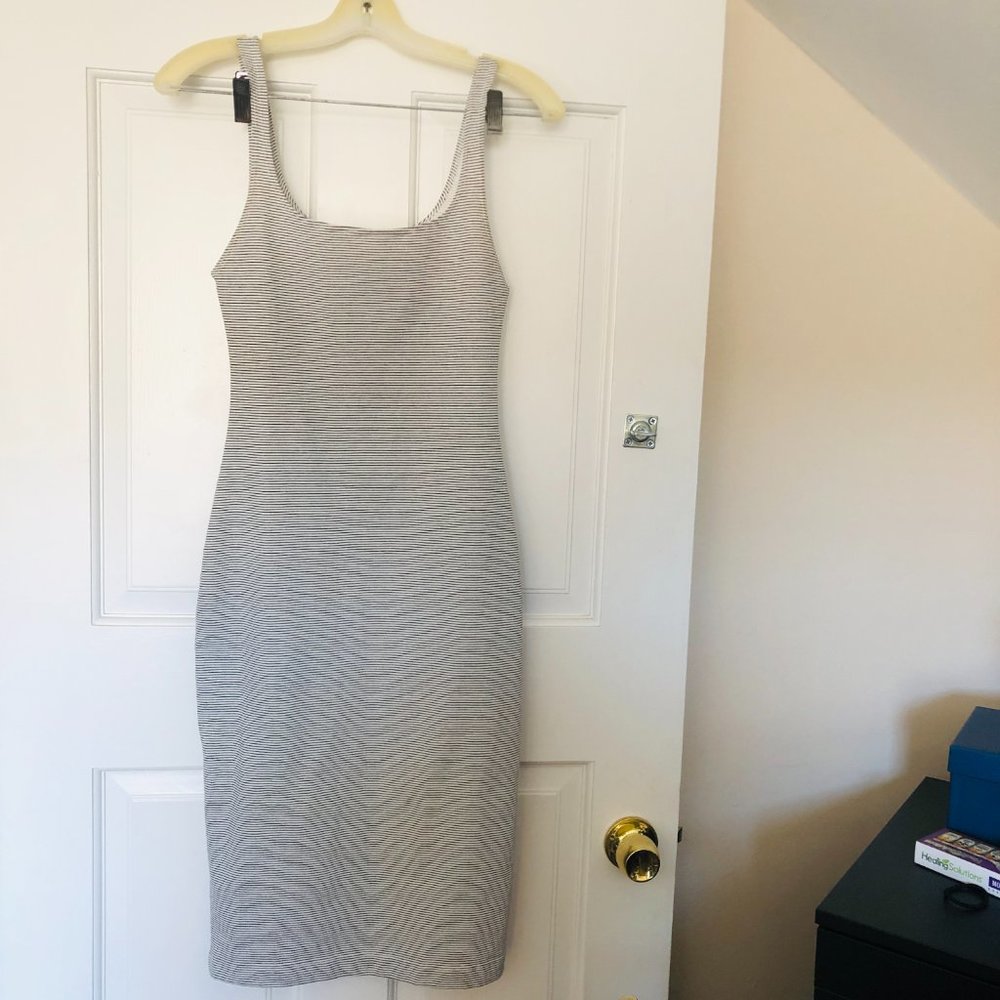 Zara Trafaluc Striped Bodycon Midi Dress - Picture 2 of 6